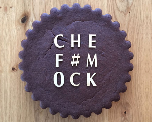 chefmock mietkoch schokokuchen mit logo